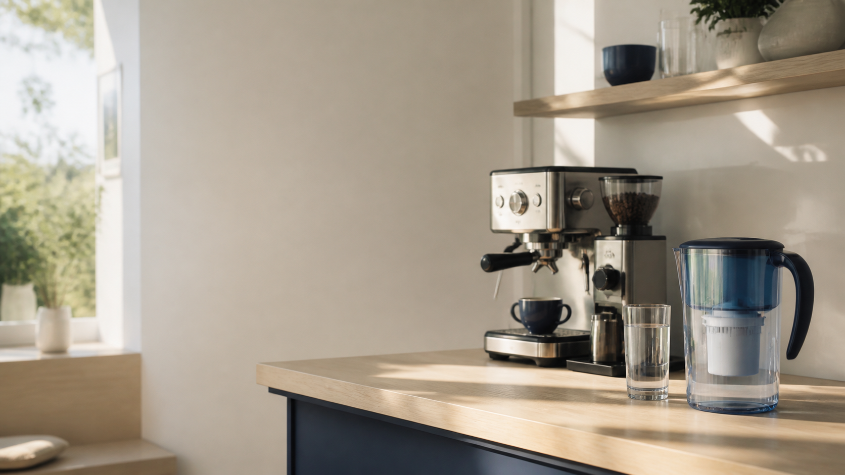 Home coffee water filtration