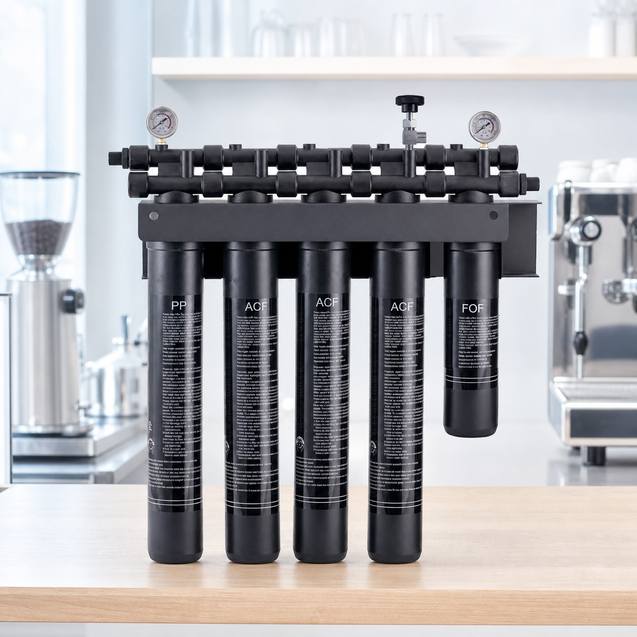 Five-stage modular filter system with configurable media