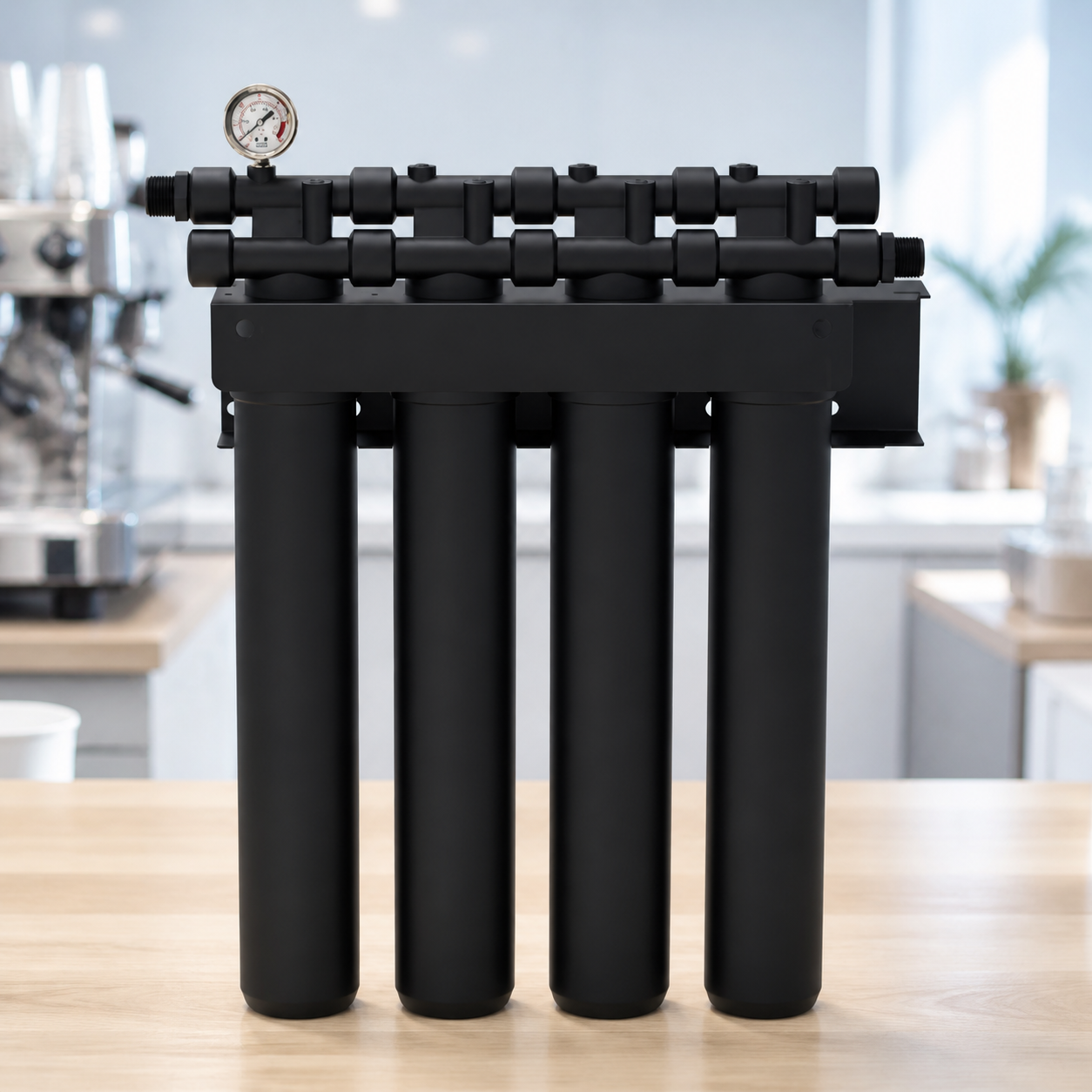 Four-stage high-flow modular filter system
