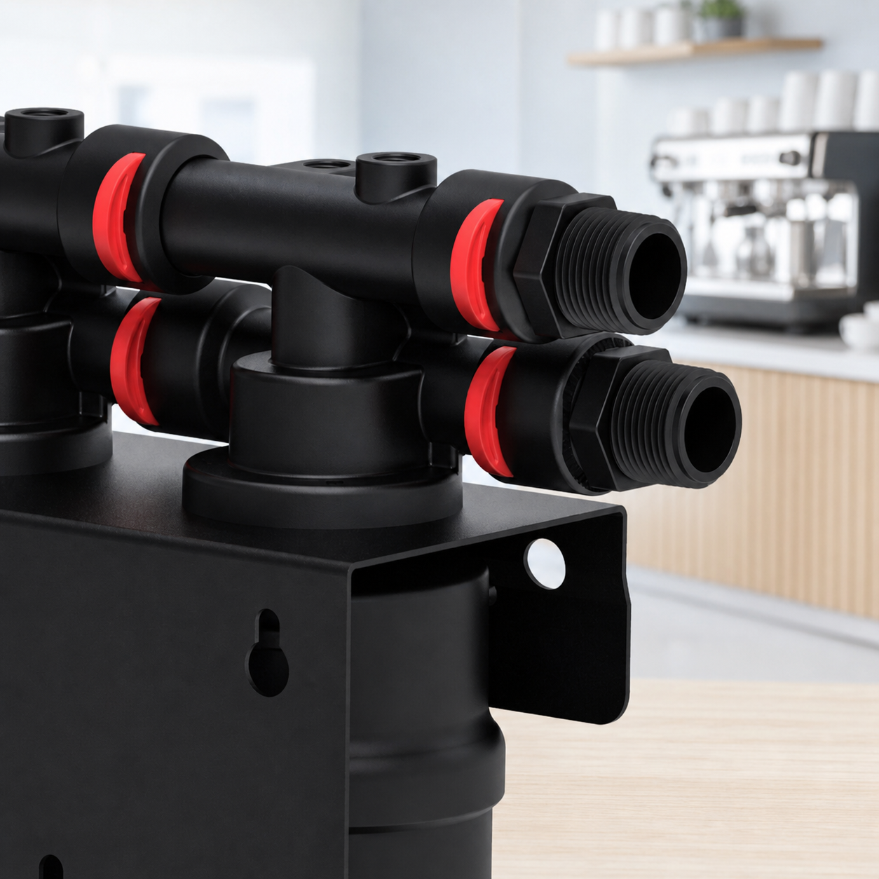 Modular manifold connections and red sealing rings