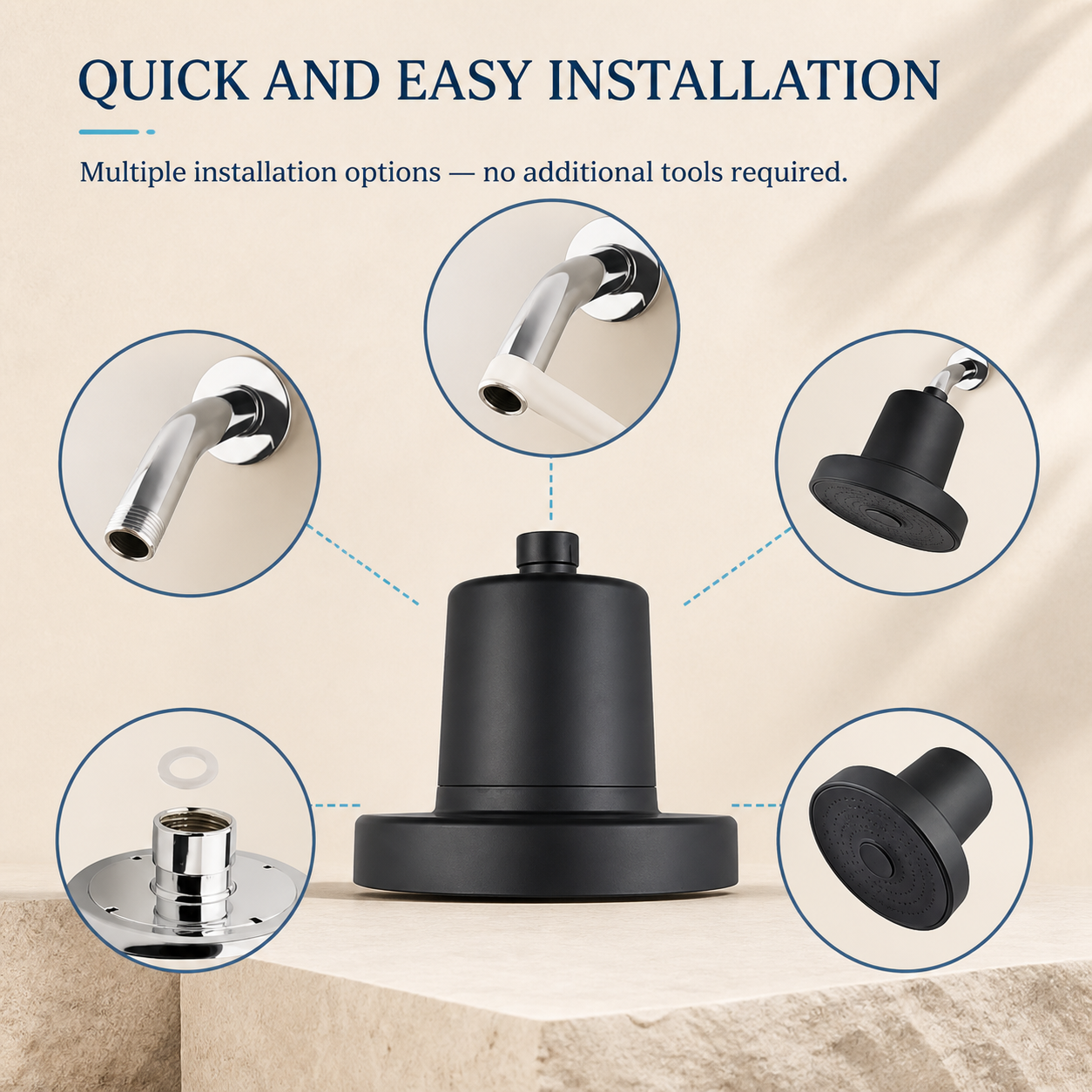 Filtered rain shower head feature 1